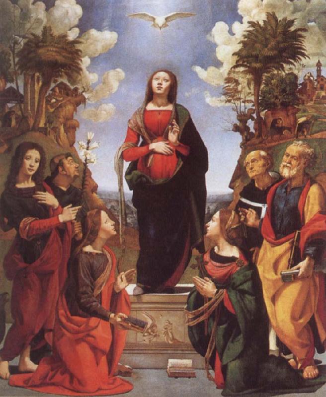 Immaculate Conception and Six Saints, Piero di Cosimo